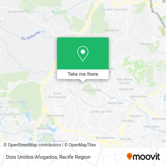 Dois Unidos-Afogados map