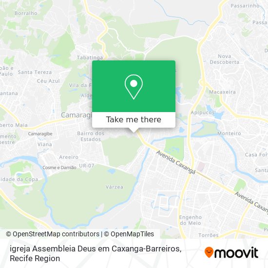 igreja Assembleia Deus em Caxanga-Barreiros map