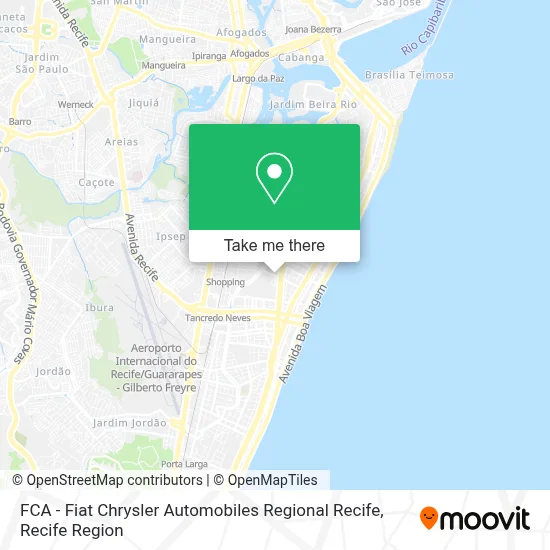 FCA - Fiat Chrysler Automobiles Regional Recife map