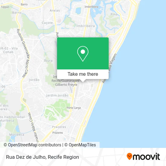 Rua Dez de Julho map