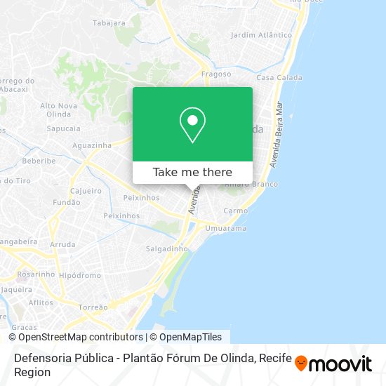 Defensoria Pública - Plantão Fórum De Olinda map