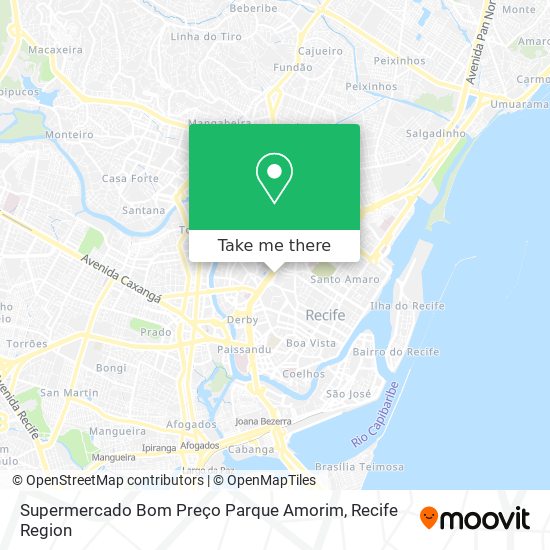 Mapa Supermercado Bom Preço Parque Amorim