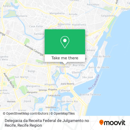 Mapa Delegacia da Receita Federal de Julgamento no Recife