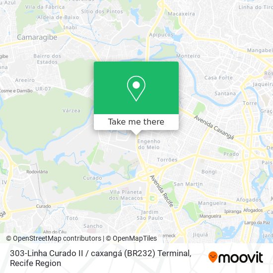 303-Linha Curado II / caxangá (BR232) Terminal map