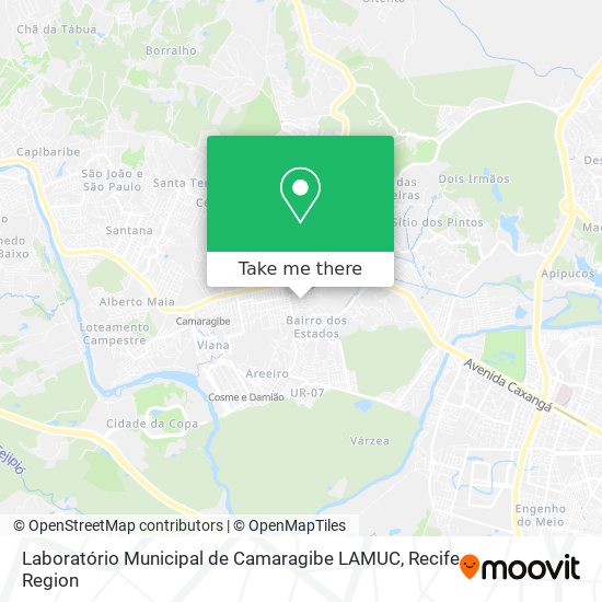 Mapa Laboratório Municipal de Camaragibe LAMUC