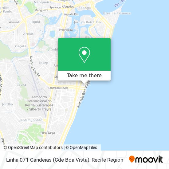 Linha 071 Candeias (Cde Boa Vista) map
