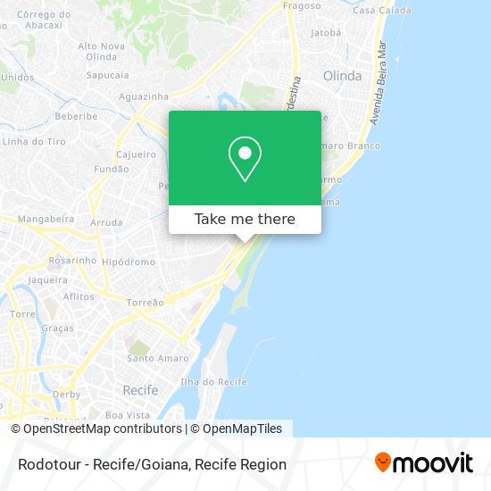 Rodotour - Recife/Goiana map