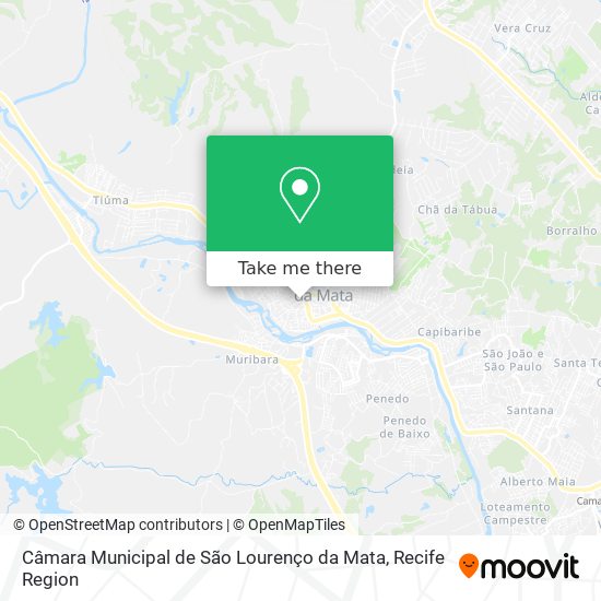 Câmara Municipal de São Lourenço da Mata map