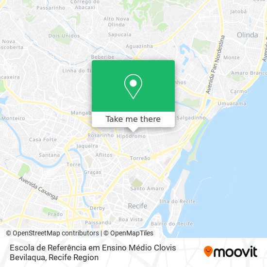 Mapa Escola de Referência em Ensino Médio Clovis Bevilaqua