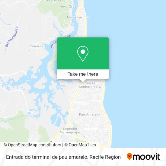 Entrada do terminal de pau amarelo map