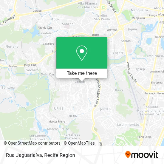 Rua Jaguariaíva map