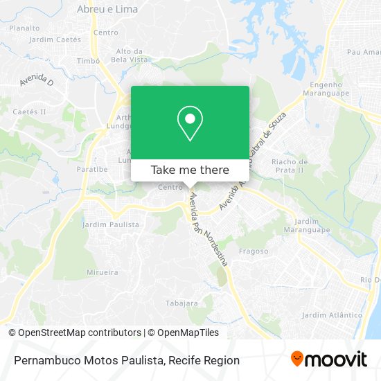 Mapa Pernambuco Motos Paulista