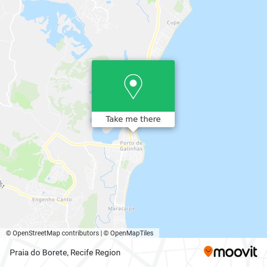 Praia do Borete map