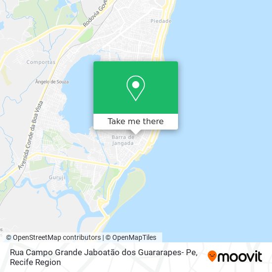 Rua Campo Grande Jaboatão dos Guararapes- Pe map