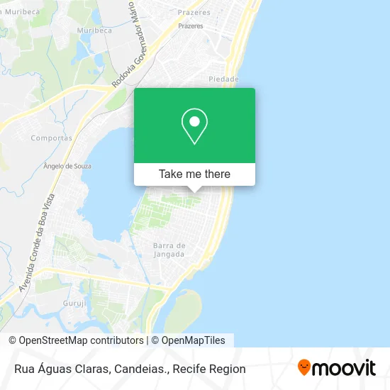 Rua Águas Claras, Candeias. map
