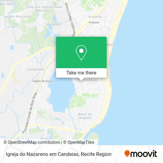 Igreja do Nazareno em Candeias map