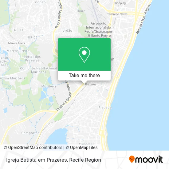 Igreja Batista em Prazeres map