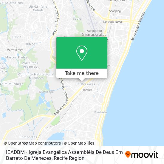 Mapa IEADBM - Igreja Evangélica Assembléia De Deus Em Barreto De Menezes