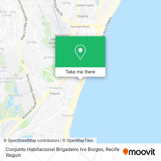 Conjunto Habitacional Brigadeiro Ivo Borges map