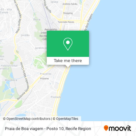 Praia de Boa viagem - Posto 10 map