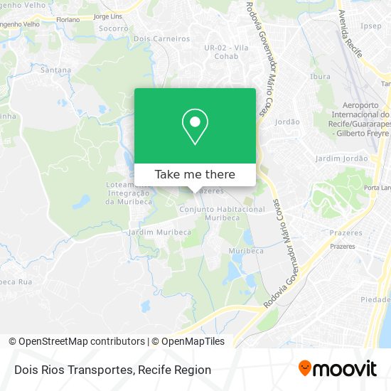 Dois Rios Transportes map