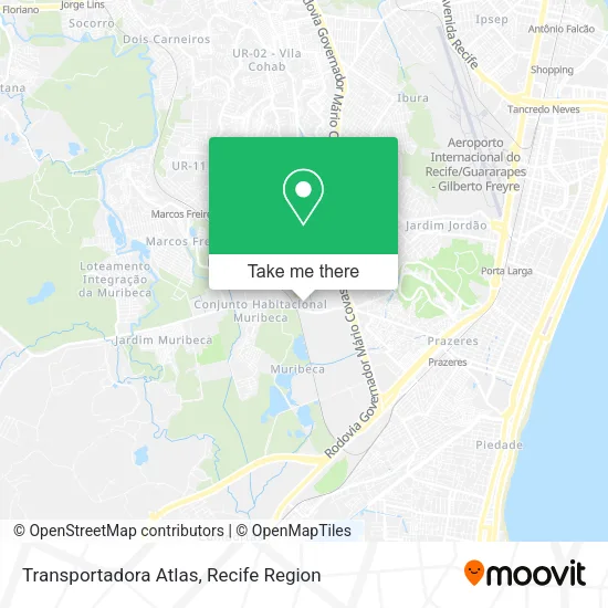 Transportadora Atlas map