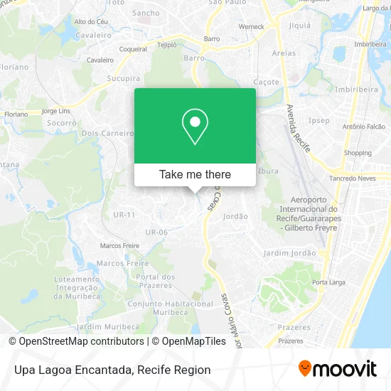 Upa Lagoa Encantada map