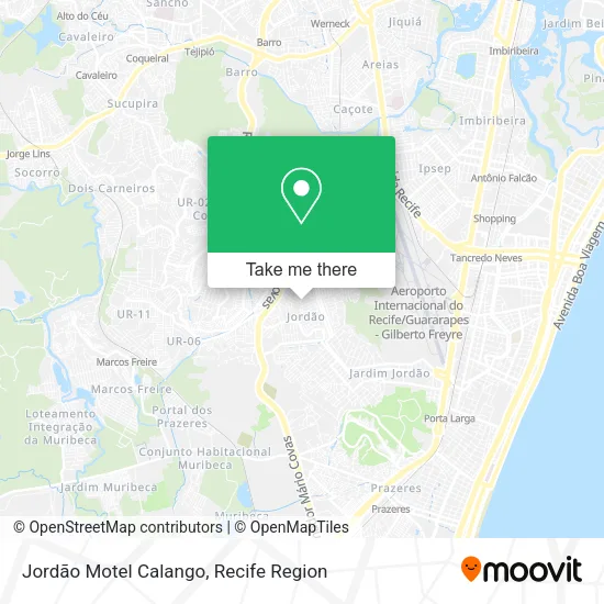 Jordão Motel Calango map