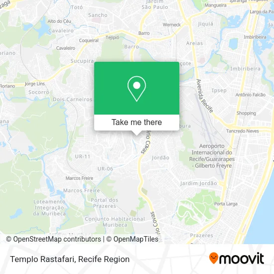 Templo Rastafari map