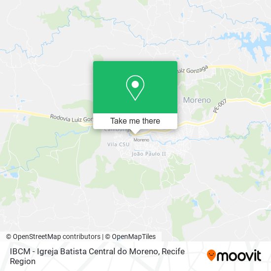IBCM - Igreja Batista Central do Moreno map