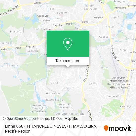 Linha 060 - TI TANCREDO NEVES / TI MACAXEIRA map