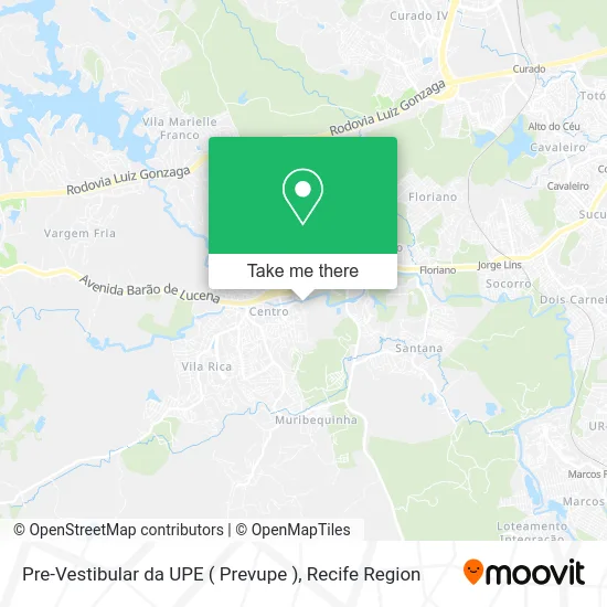 Pre-Vestibular da UPE ( Prevupe ) map