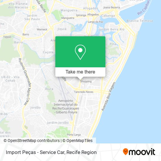 Import Peças - Service Car map