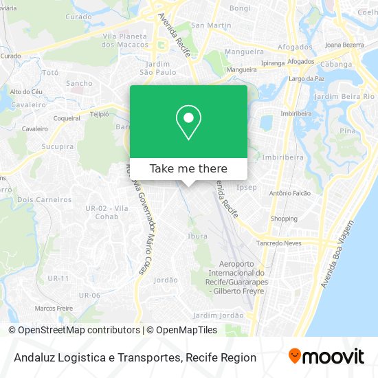 Andaluz Logistica e Transportes map