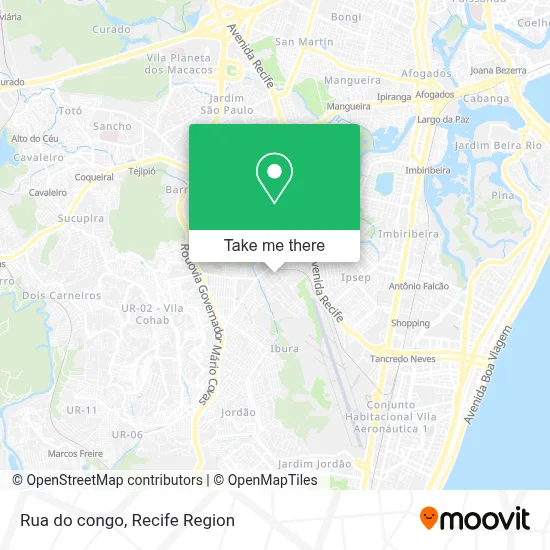 Rua do congo map