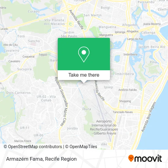Armazém Fama map