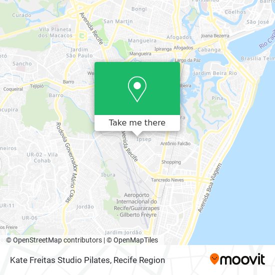 Kate Freitas Studio Pilates map