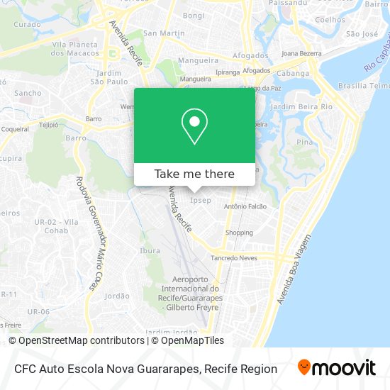 CFC Auto Escola Nova Guararapes map