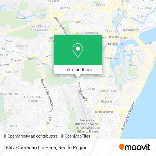 Blitz Operacão Lei Seca map