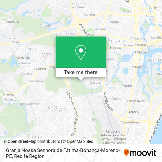 Granja Nossa Senhora de Fátima-Bonança-Moreno-PE map