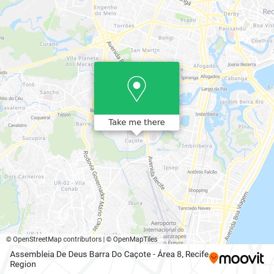 Assembleia De Deus Barra Do Caçote - Área 8 map