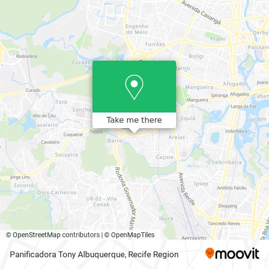 Panificadora Tony Albuquerque map