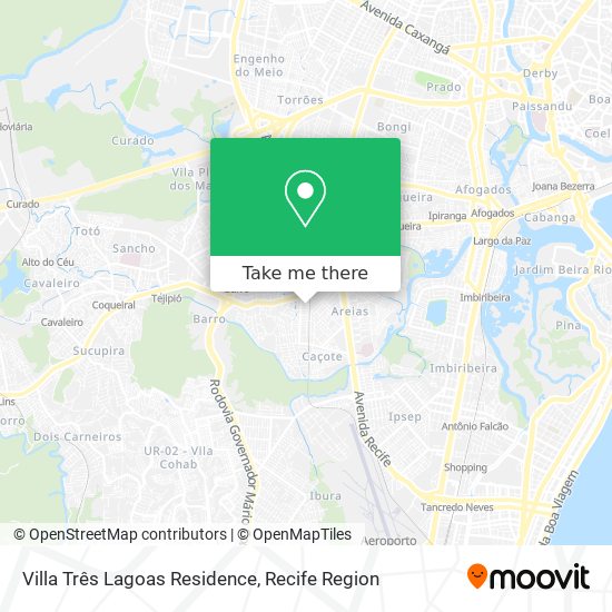 Mapa Villa Três Lagoas Residence