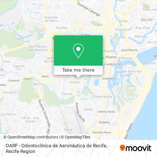 OARF - Odontoclínica de Aeronáutica de Recife map
