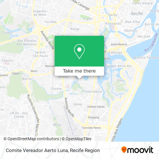 Comite Vereador Aerto Luna map