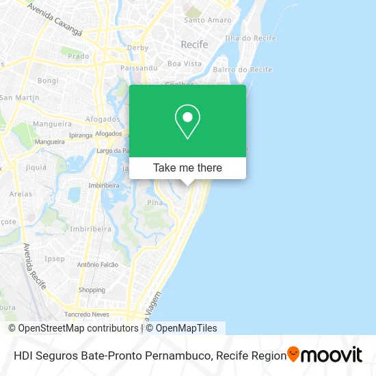 HDI Seguros Bate-Pronto Pernambuco map