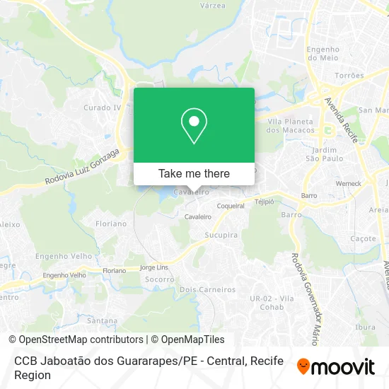 CCB Jaboatão dos Guararapes / PE - Central map