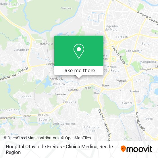 Hospital Otávio de Freitas - Clínica Médica map