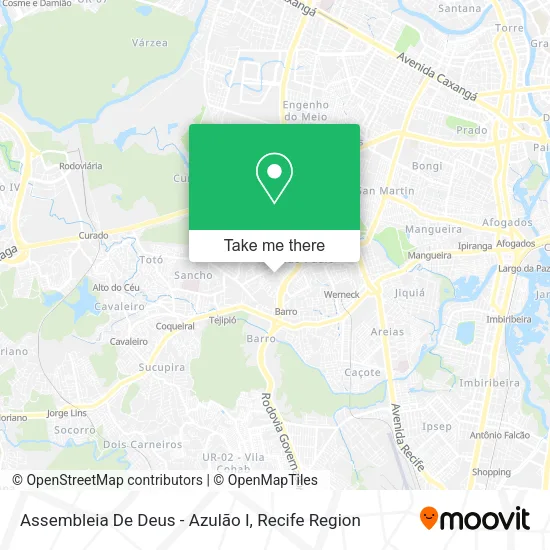 Assembleia De Deus - Azulão I map