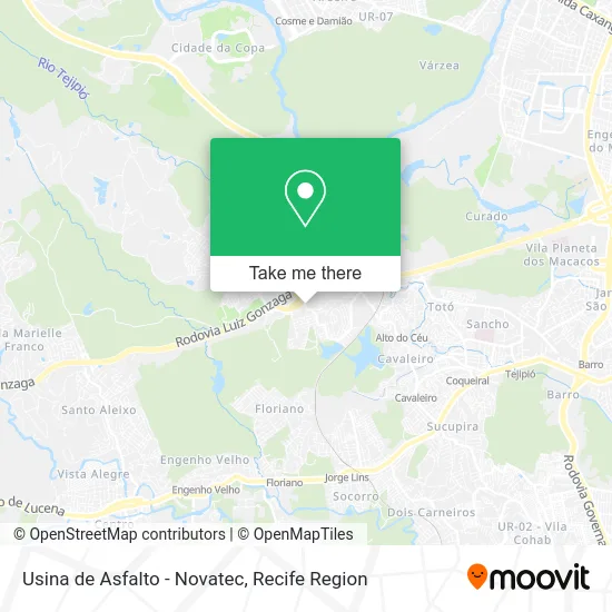 Usina de Asfalto - Novatec map